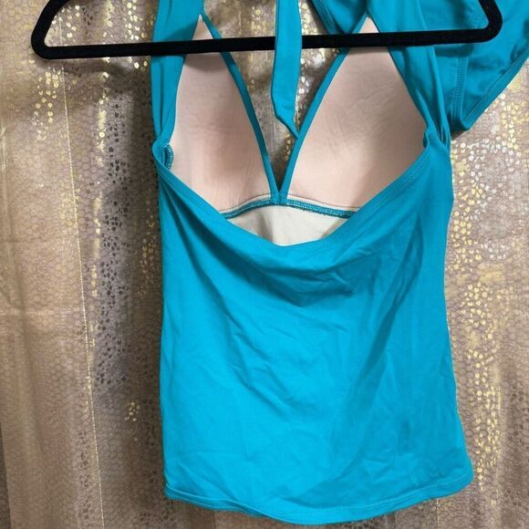 La Blanca Teal Turquoise Island Goddess Halter Tankini Swim Top Bottom Set 10 - Picture 3 of 11